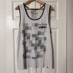 Hurley US OPEN 2012 Surf Contest White Graphic Tank Top size large